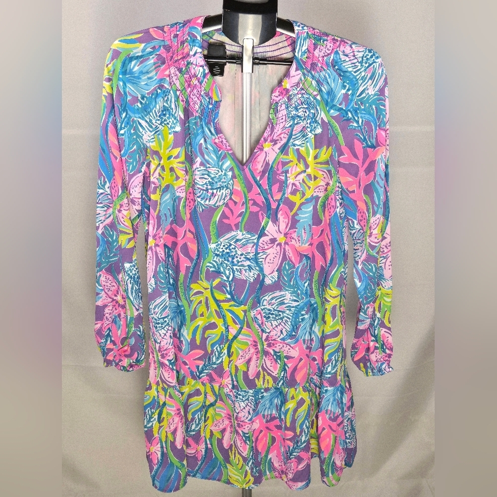 Lilly Pulitzer Lucee Resort Coatal Chic Midi Dress, Size Small